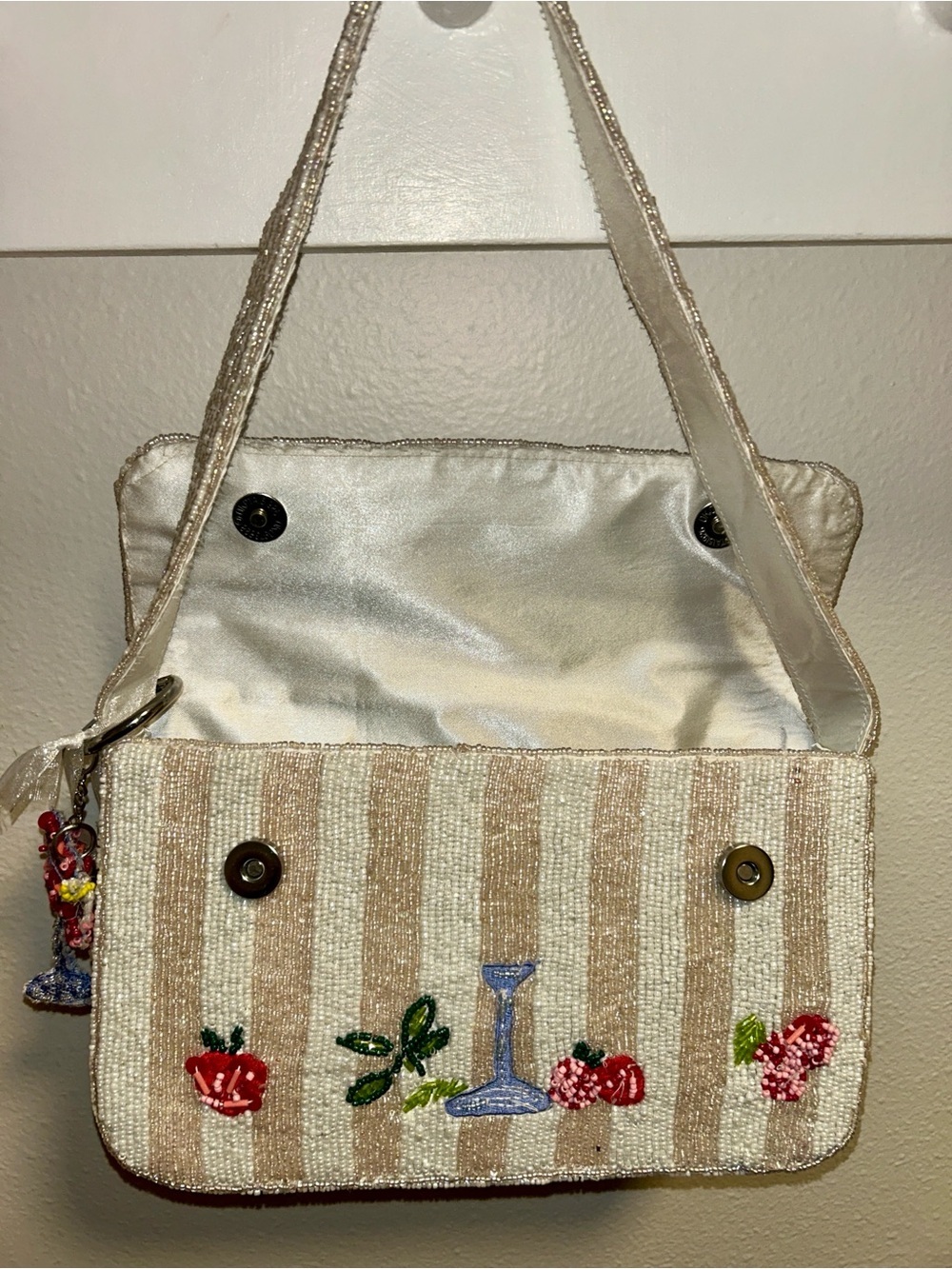 Viral TJ Max Beaded Strawberry Margarita Drink Cocktail Striped Bag
NWT. IYKYK! - Picture 5 of 10